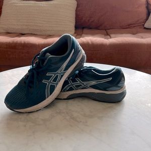 ASICS running shoes.